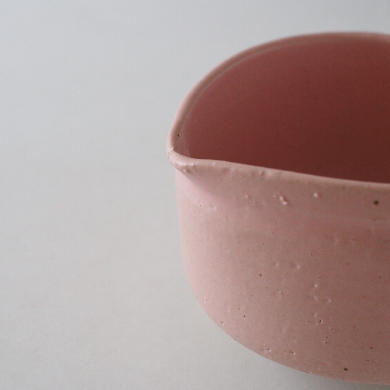 Peach Pink Matcha Bowl with Spout