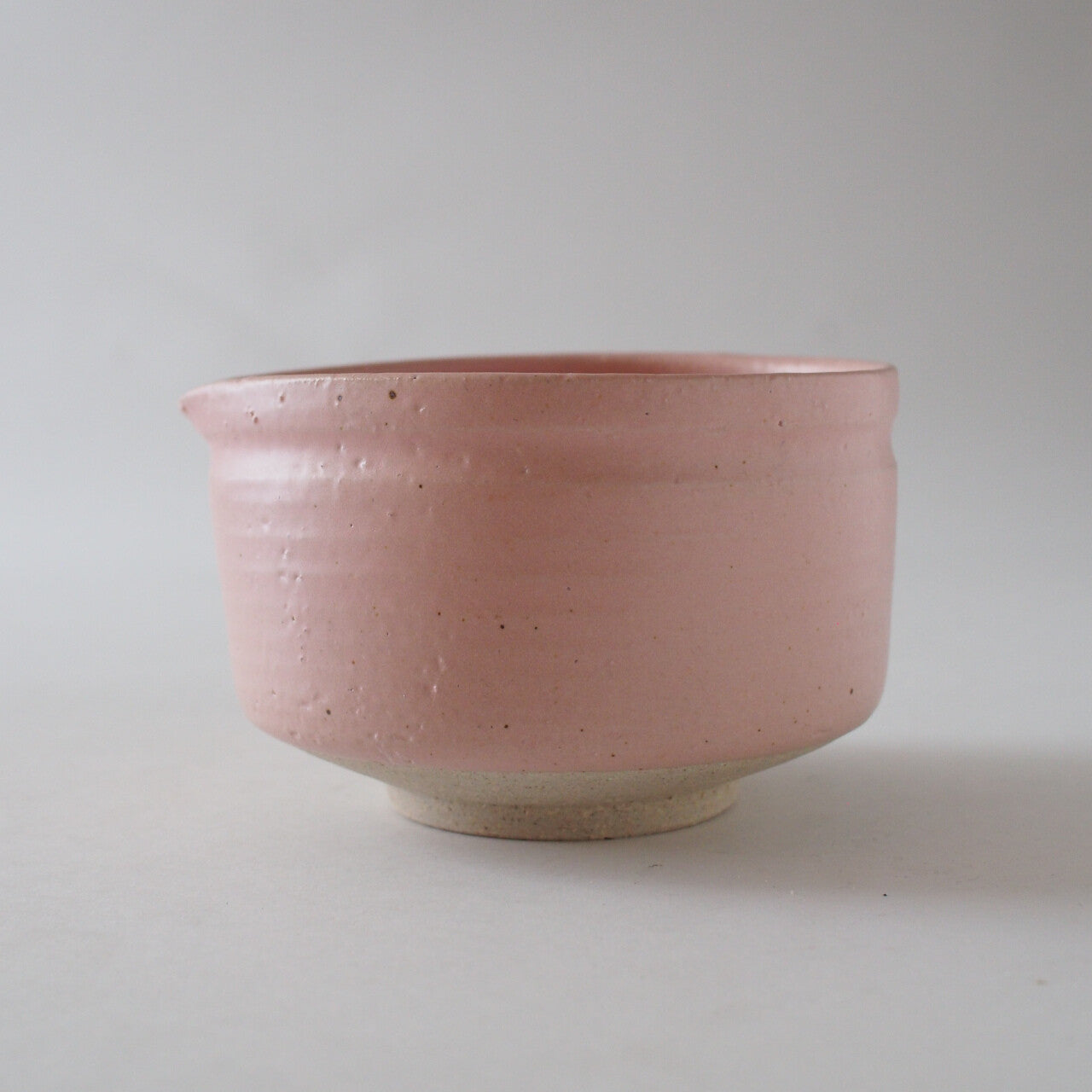 Peach Pink Matcha Bowl with Spout