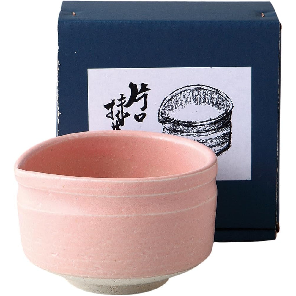 Peach Pink Matcha Bowl with Spout