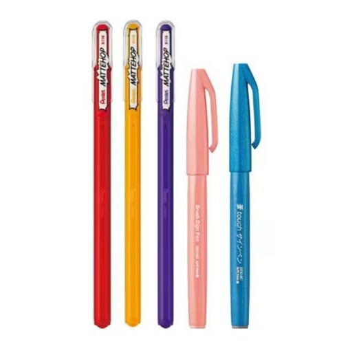Pentel Mattehop x Fudepen 5P Set - Bright Morning