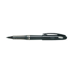 Pentel Tradio Pulaman black fountain pen horizontal view showing ink cartridge