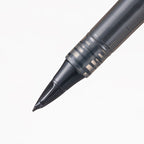Pentel Tradio Pulaman plastic nib close-up with flex groove and translucent barrel