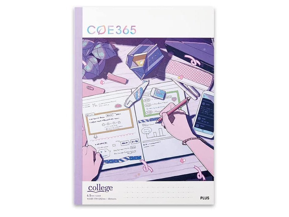 Plus COE365 College Notebook 6.5mm ruled B5 Ruled Desktop (Purple)