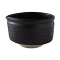 Pure Black Matcha Bowl with Spout