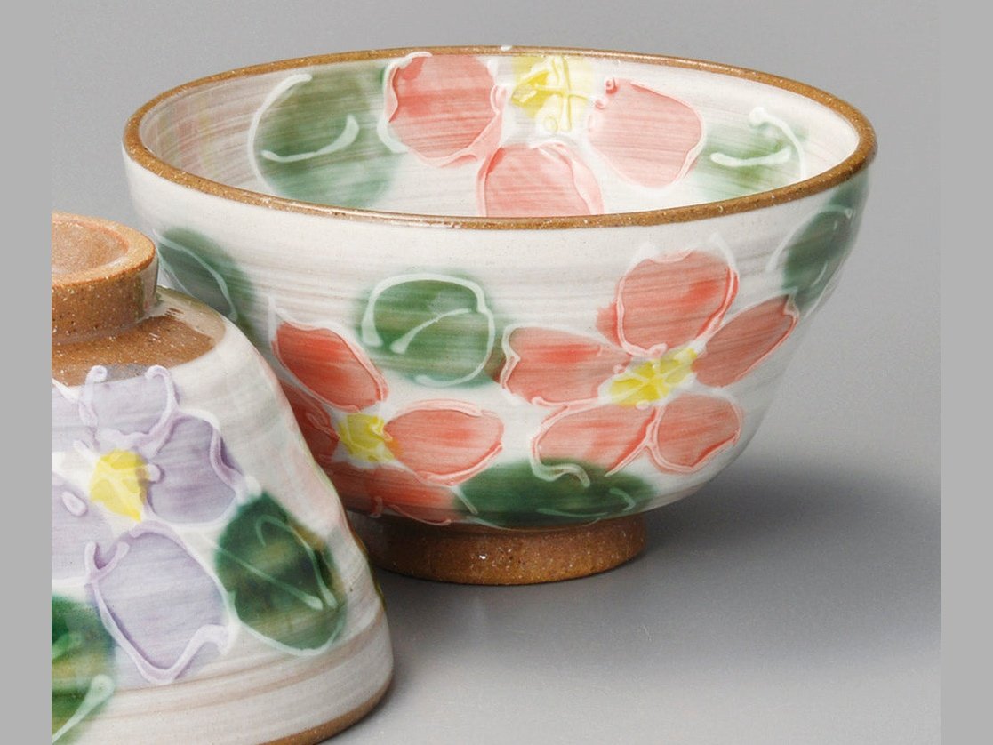 Red Cherry Blossom Rice Bowl 12D