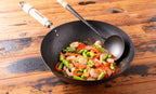 River Light Kiwame Premium nitrided iron Peking wok in use
