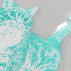 Rokkaku Cat Art Collection Clear Die-cut Sticker Warabi - Clear Die-cut Sticker - Warabi