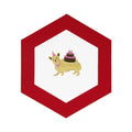 Rokkaku Hexagon Card - Corgi