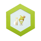 Rokkaku Hexagon Card - Matcha Parfait
