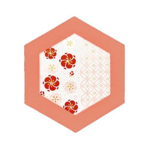 Rokkaku Hexagon Card - Plum Blossom