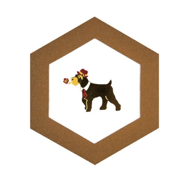 Rokkaku Hexagon Card - Schnauzer