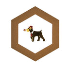 Rokkaku Hexagon Card - Schnauzer