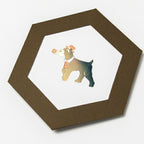 Rokkaku Hexagon Card - Schnauzer