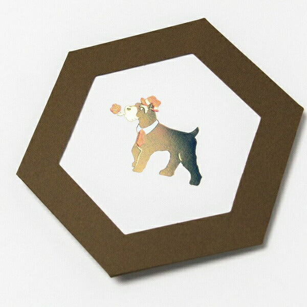 Rokkaku Hexagon Card - Schnauzer