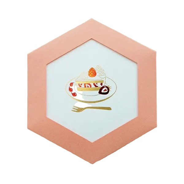 Rokkaku Hexagon Card - Shortcake