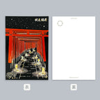 Rokkaku Japan Landmarks Postcard - Fushimi Inari Senbon Torii