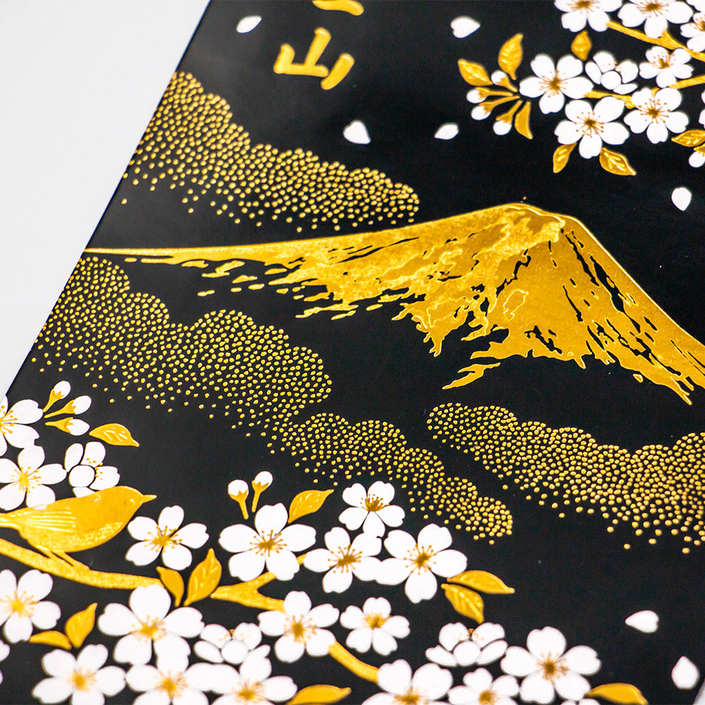 Rokkaku Japan Landmarks Postcard - Mt. Fuji Spring