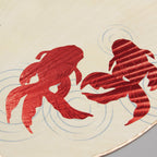 Rokkaku Miyako Uchiwa Fan - Maple & Goldfish