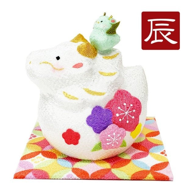Ryukodo Chirimen Floral Dragon Parent and Child