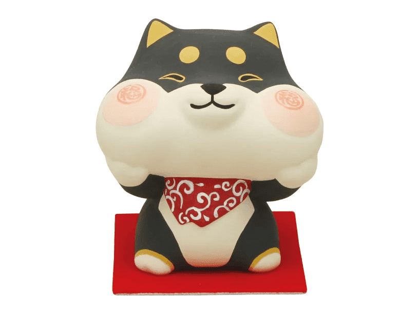 Ryukodo Chubby Cheeks Kuroshiba Ornament