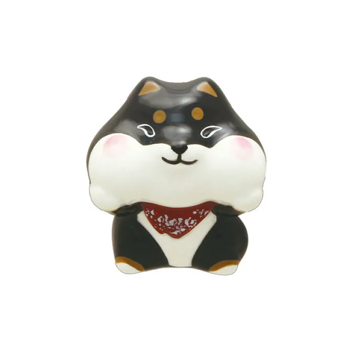Ryukodo Chubby Cheeks Magnet - Black Shiba Inu