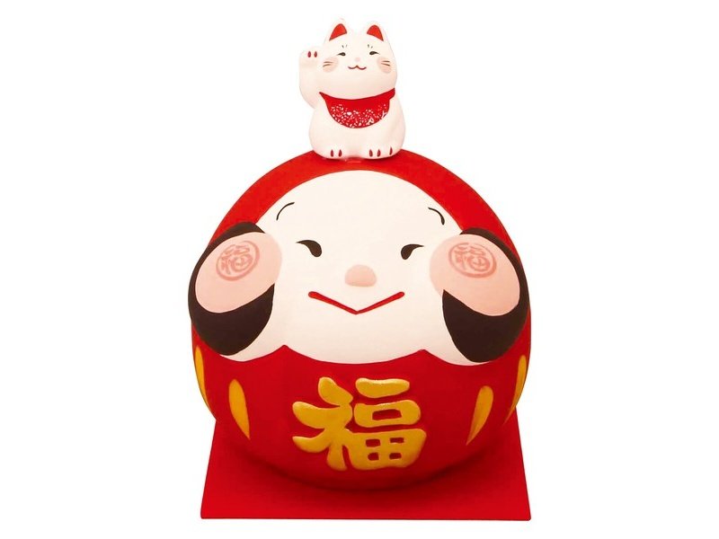 Ryukodo Daruma and Mini Maneki Neko