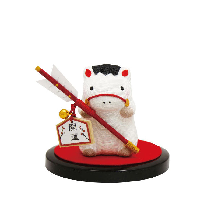 Ryukodo Zodiac Chirimen Horse Hamaya Arrow - Mini