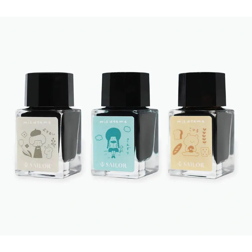 Sailor x Mizutama Fountain Pen Ink 3 Colour Set