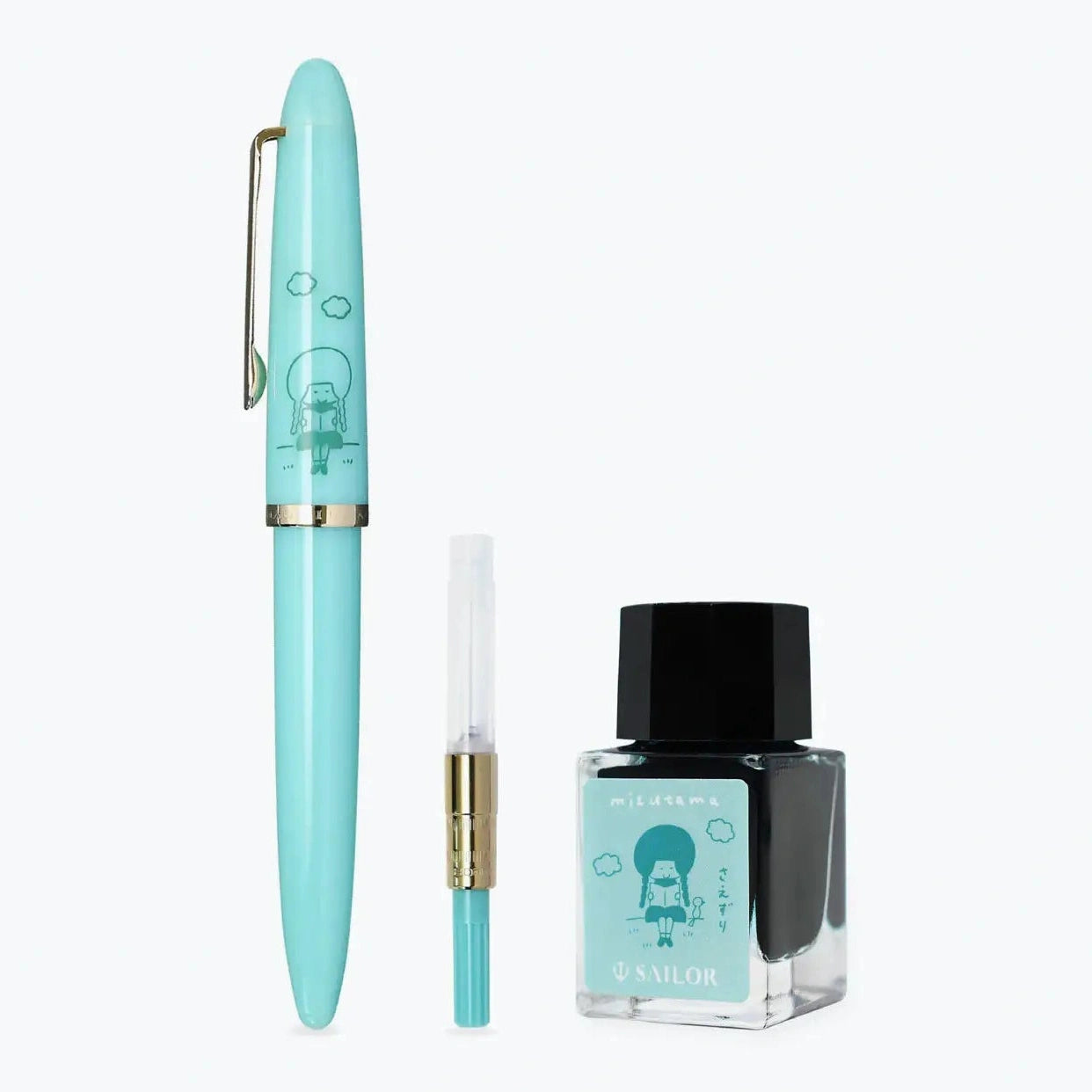 Sailor x Mizutama Fountain Pen Set - Blue
