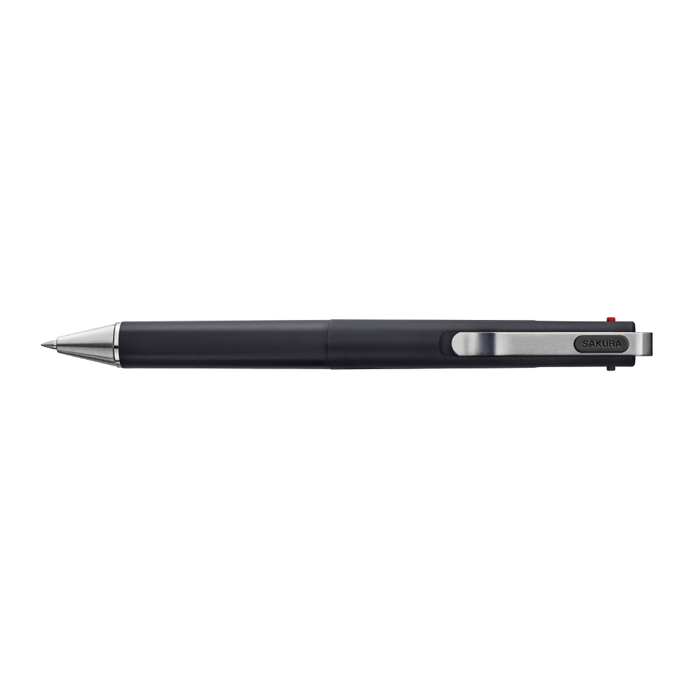 Sakura Ballsign iD 3C 0.4mm multi pen in black body, version A (Pure Black, Blue, Red ink)