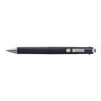 Sakura Ballsign iD 3C 0.4mm multi pen in black body, version B (Night Black, Pure Black, Red ink)