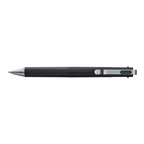 Sakura Ballsign iD 3C 0.4mm multi pen in black body, version C (Forest Black, Pure Black, Red ink)
