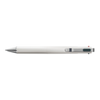 Sakura Ballsign iD 3C 0.4mm multi pen in white body, version C (Forest Black, Pure Black, Red ink)