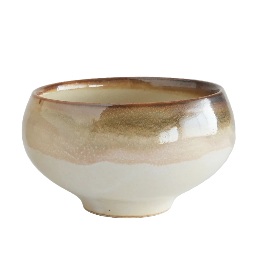 Saliu Handcrafted Amber Kohaku Matcha Bowl