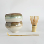 Saliu Handcrafted Turquoise Sazanami Matcha Bowl