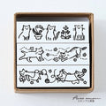 Sanby Border Stamps Set 3P - Cats & Flowers