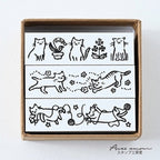 Sanby Border Stamps Set 3P - Cats & Flowers