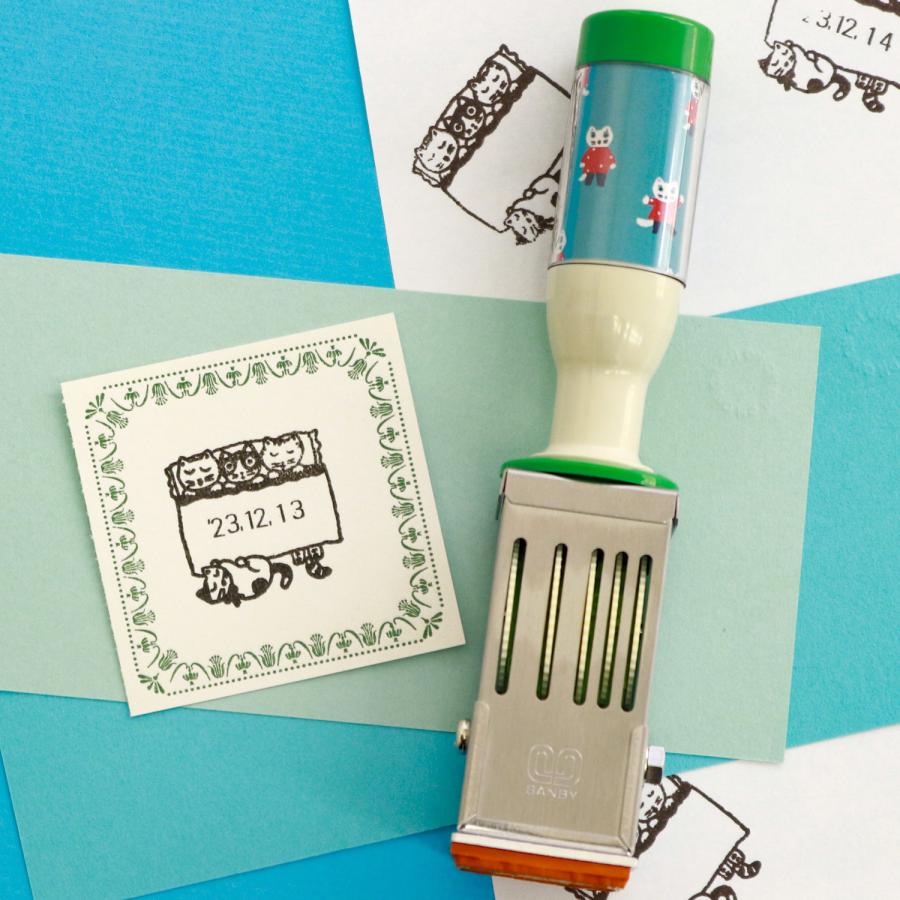 Sanby x Yumi Kitagishi Date Stamp - Good-Night Cat