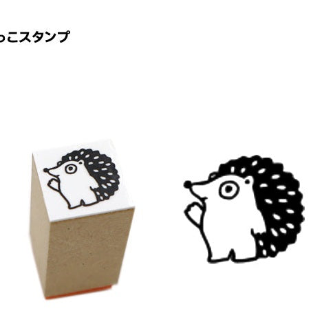 Sanby x Yumi Kitagishi Wooden Chibi Stamp - Hedghog