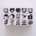 Sanby x Yumi Kitagishi Wooden Chibi Stamp - Mike-Chan