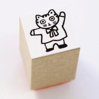 Sanby x Yumi Kitagishi Wooden Chibi Stamp - Shima-Chan