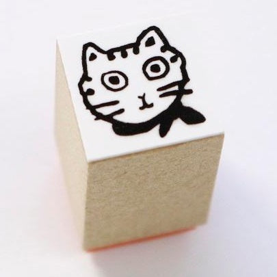 Sanby x Yumi Kitagishi Wooden Chibi Stamp - Tora-Chan