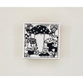 Sanby x Yumi Kitagishi Wooden Stamp - Connecting Stamps Mushrooms And Mysteries