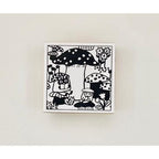 Sanby x Yumi Kitagishi Wooden Stamp - Connecting Stamps Mushrooms And Mysteries