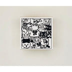Sanby x Yumi Kitagishi Wooden Stamp - Gyukyuu Squished Animals