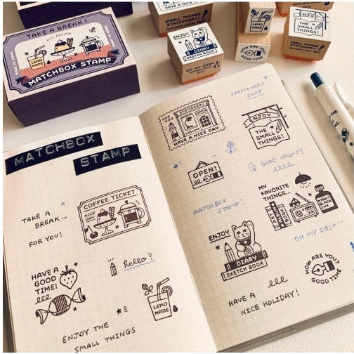 Sandy x Eric Design Matchbox Stationery Store Stamp Set