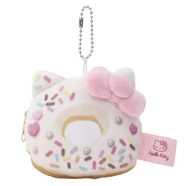 Sanrio Donut Mini Plush Pouch Keyring - Hello Kitty