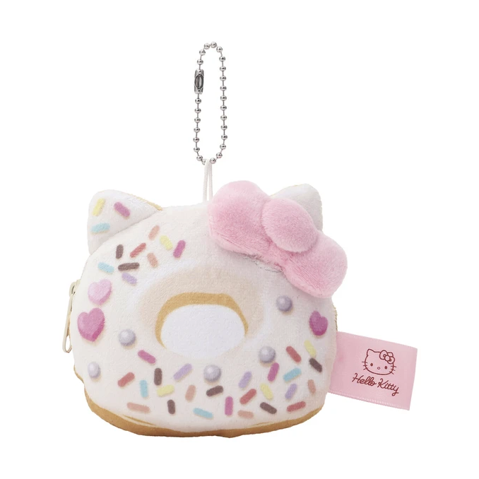 Sanrio Donut Mini Plush Pouch Keyring - Hello Kitty