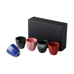 Seihogama Minoyaki Guinomi Sake Cup 5P Set