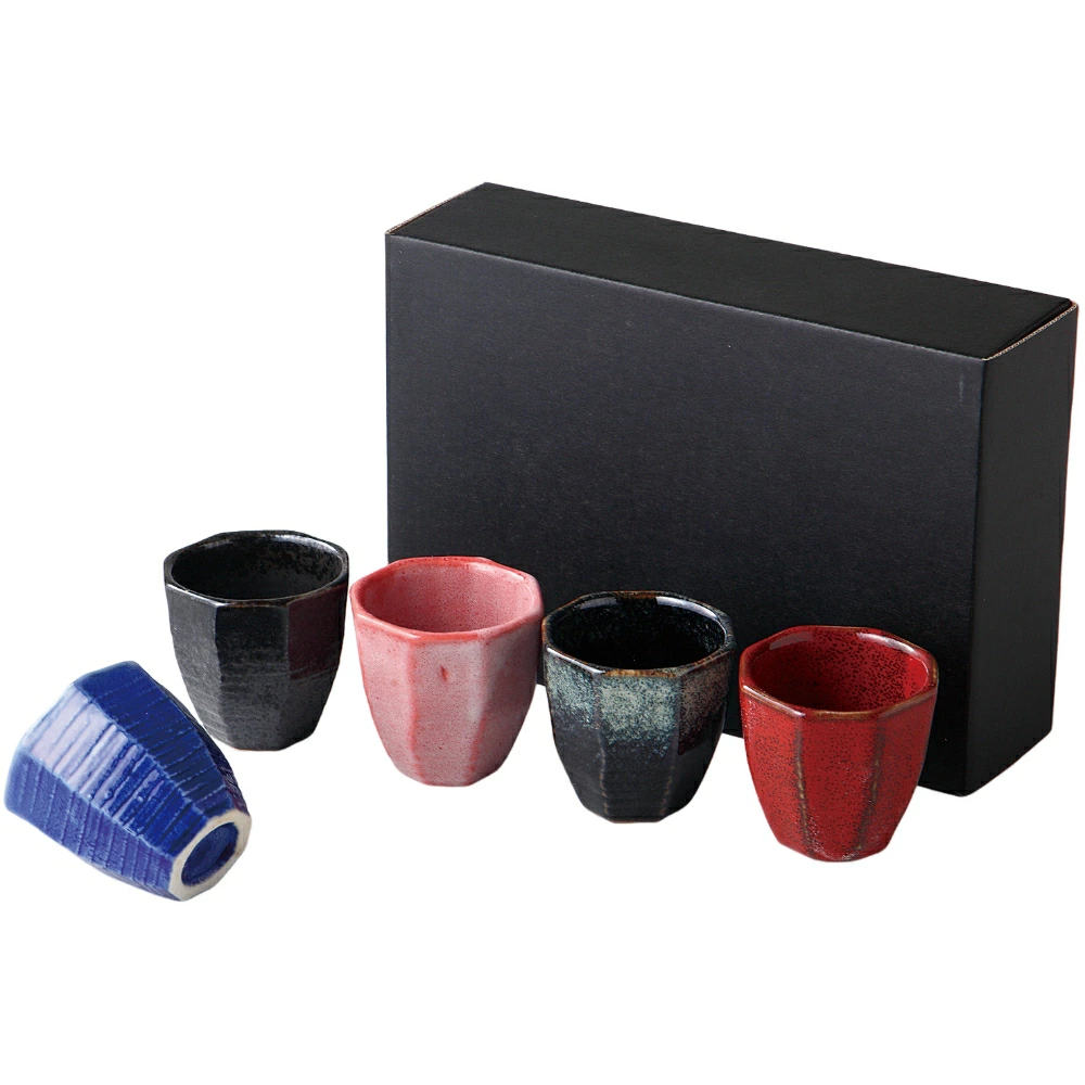 Seihogama Minoyaki Guinomi Sake Cup 5P Set